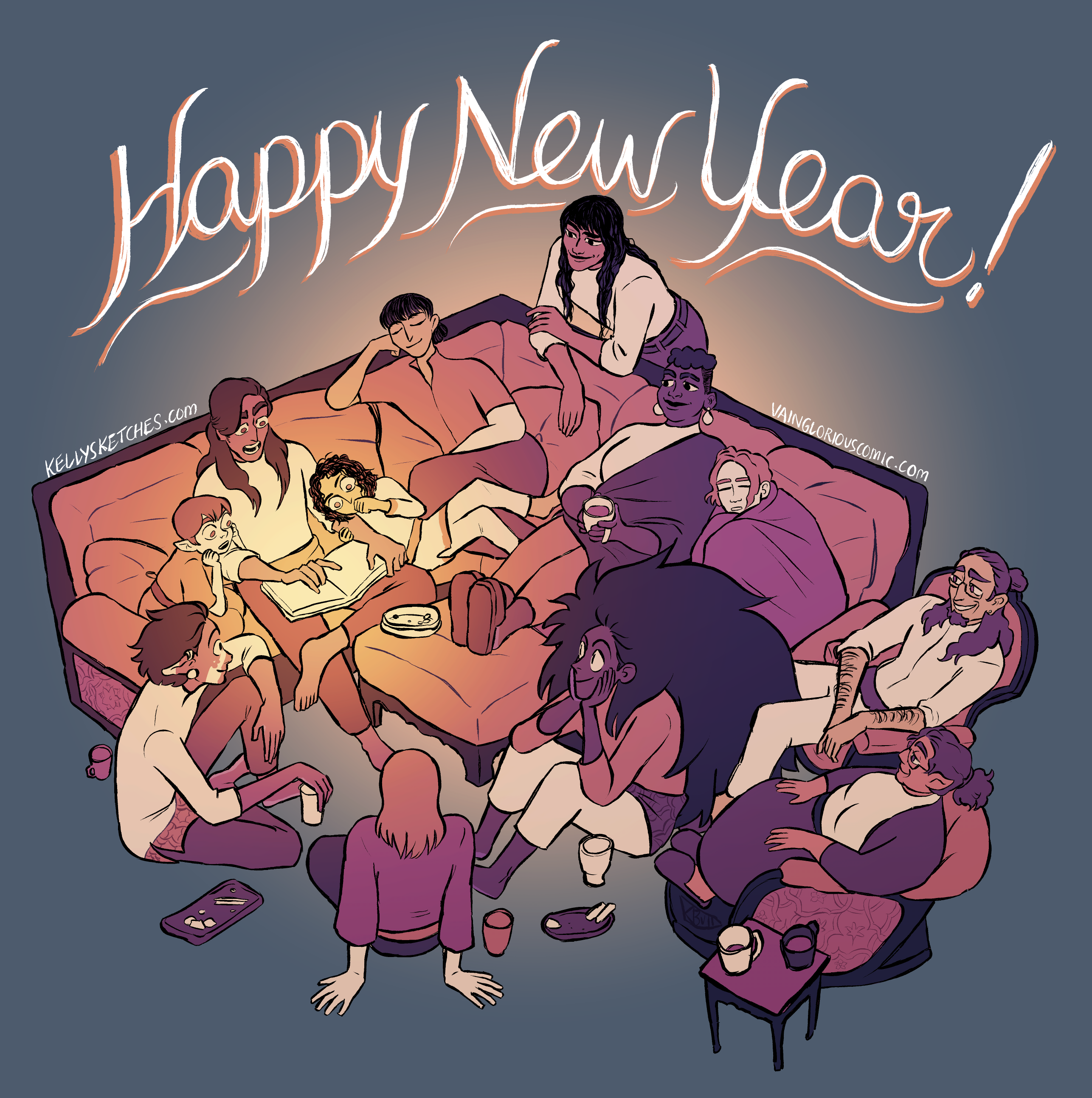 New Year's Illustration - large version